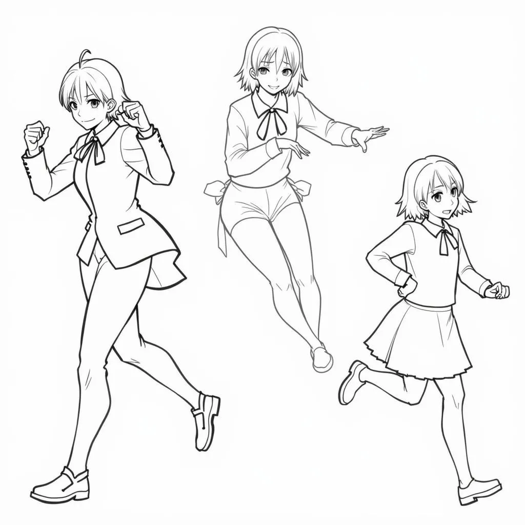 Dynamic Anime Character Poses