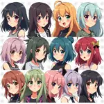 Anime character styles