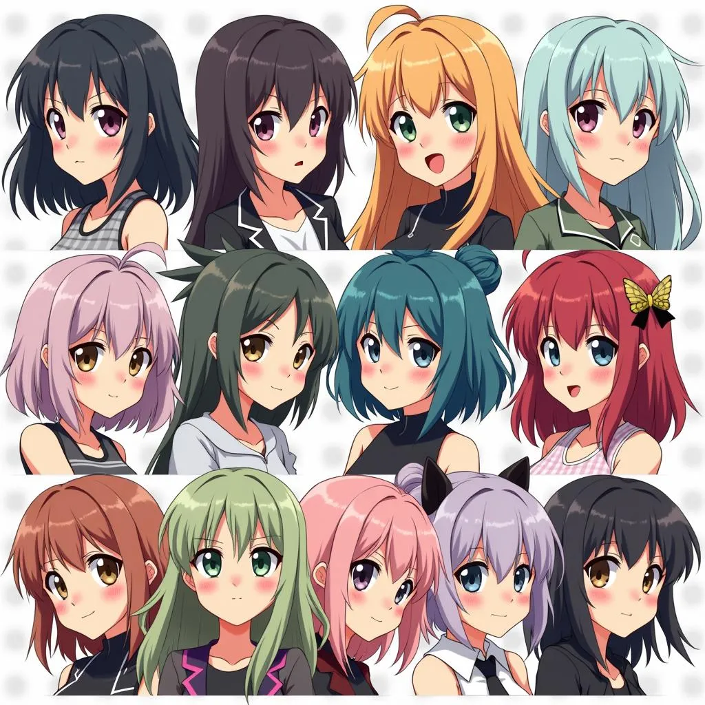 Anime character styles