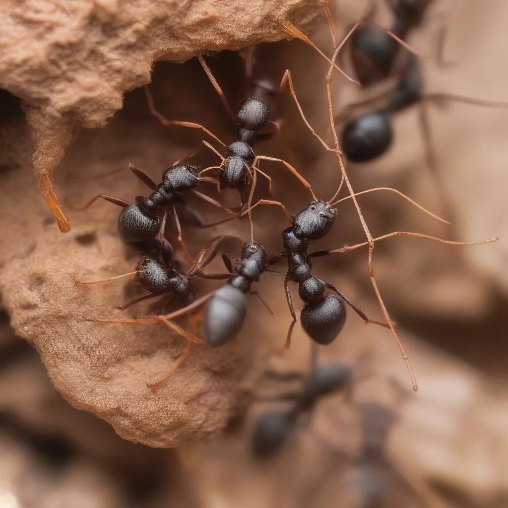 Ant Teamwork Foraging