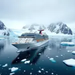 Cruise ship in Antarctica