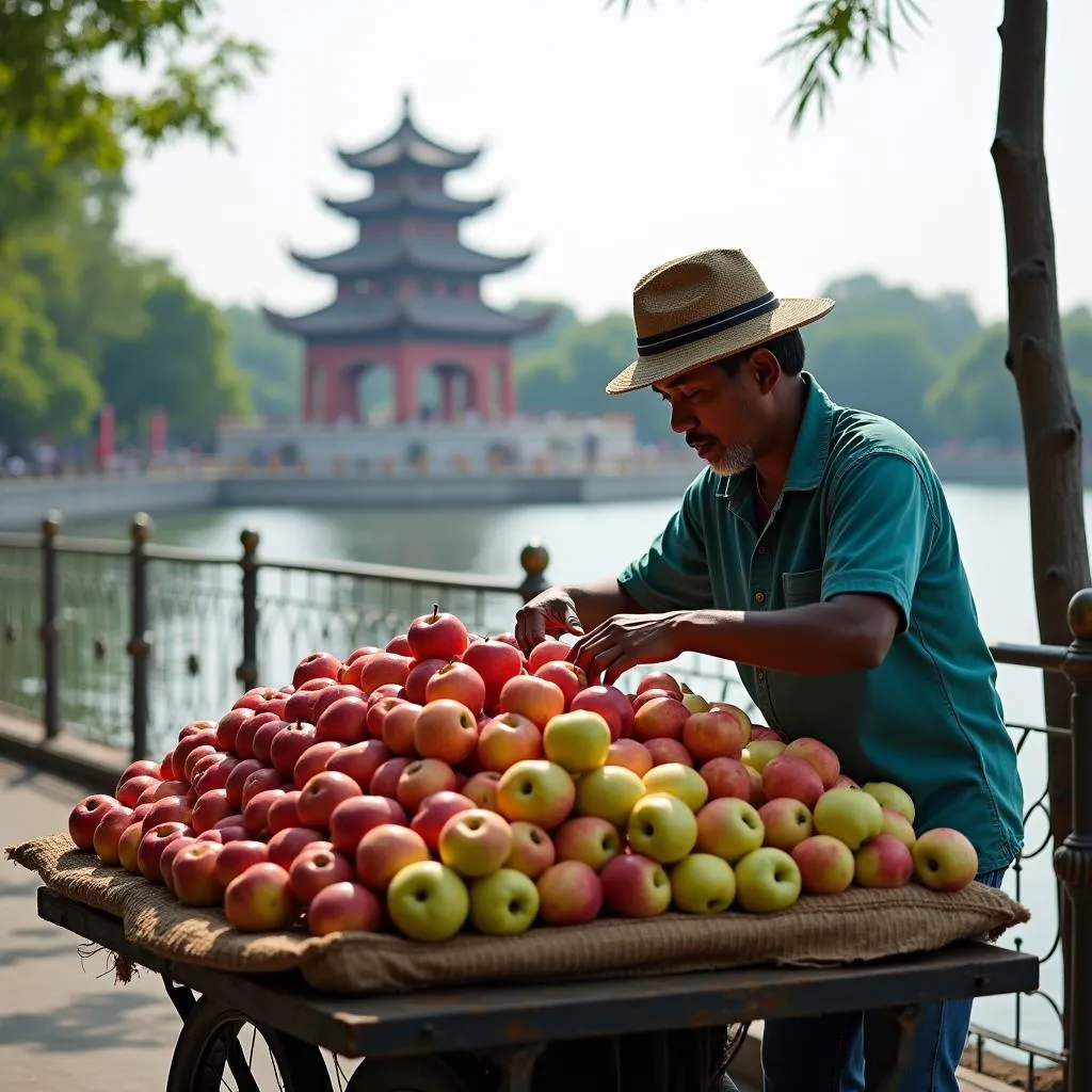 Apple Vendor by Hoan Kiem Lake