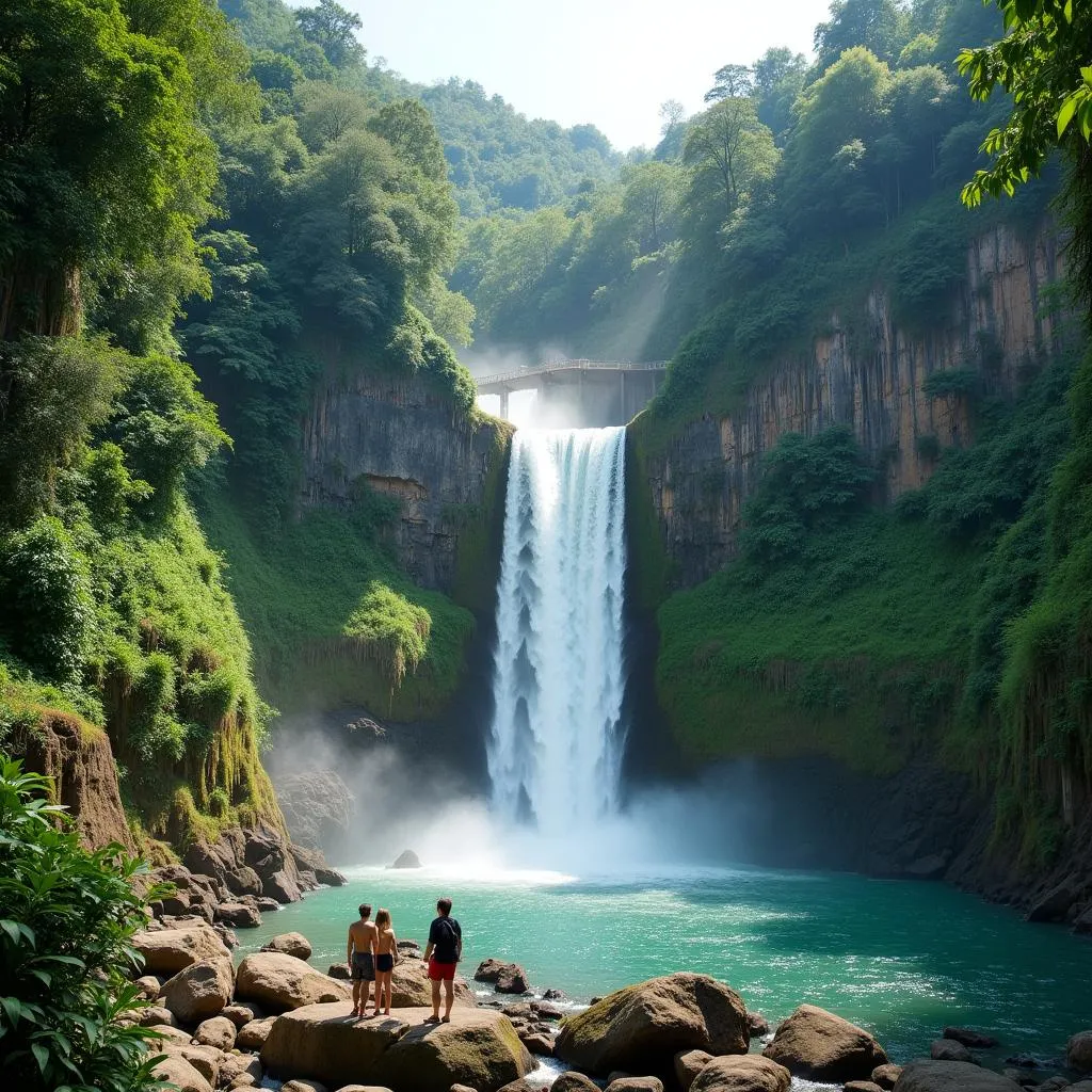 Aruvikkuzhi Waterfalls in Kerala, India