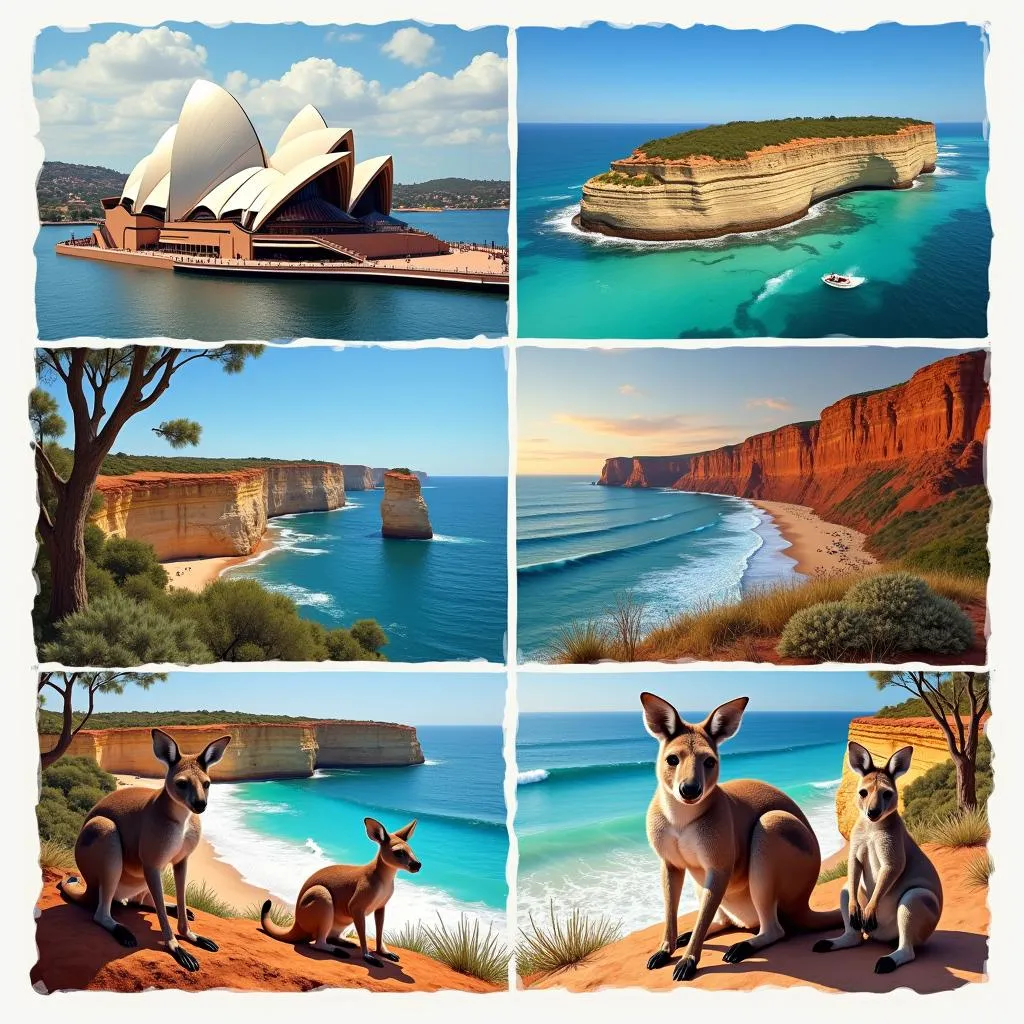 Collage of Australian landmarks