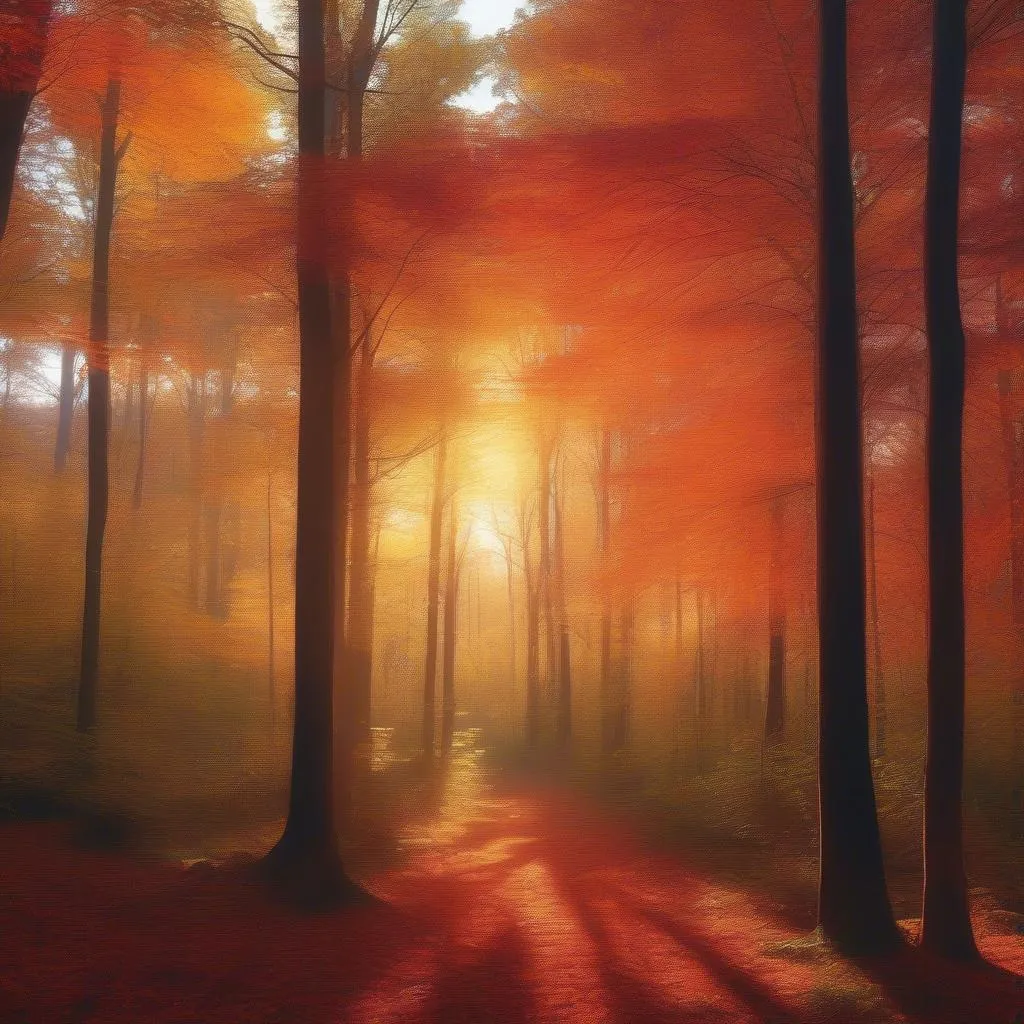 Vibrant Autumn Forest