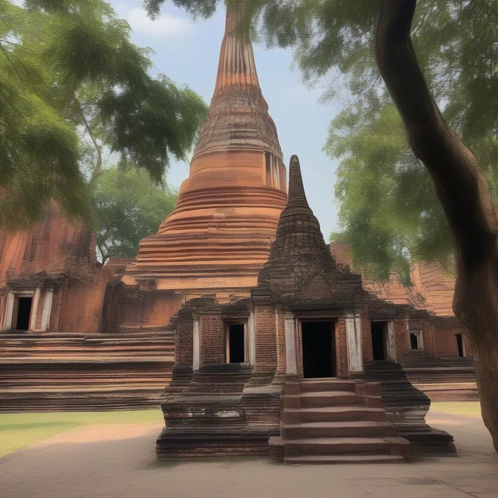 Ancient Temple Ruins in Ayutthaya