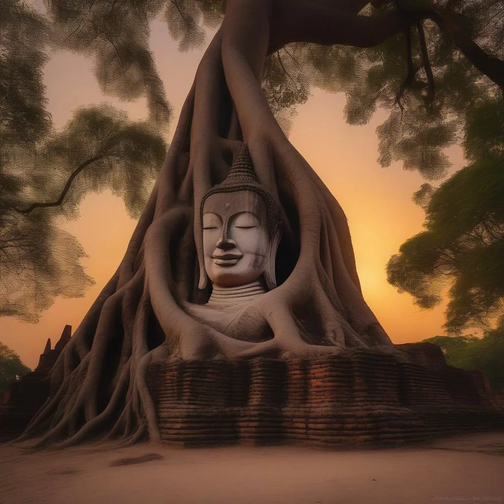 Ancient temple ruins in Ayutthaya