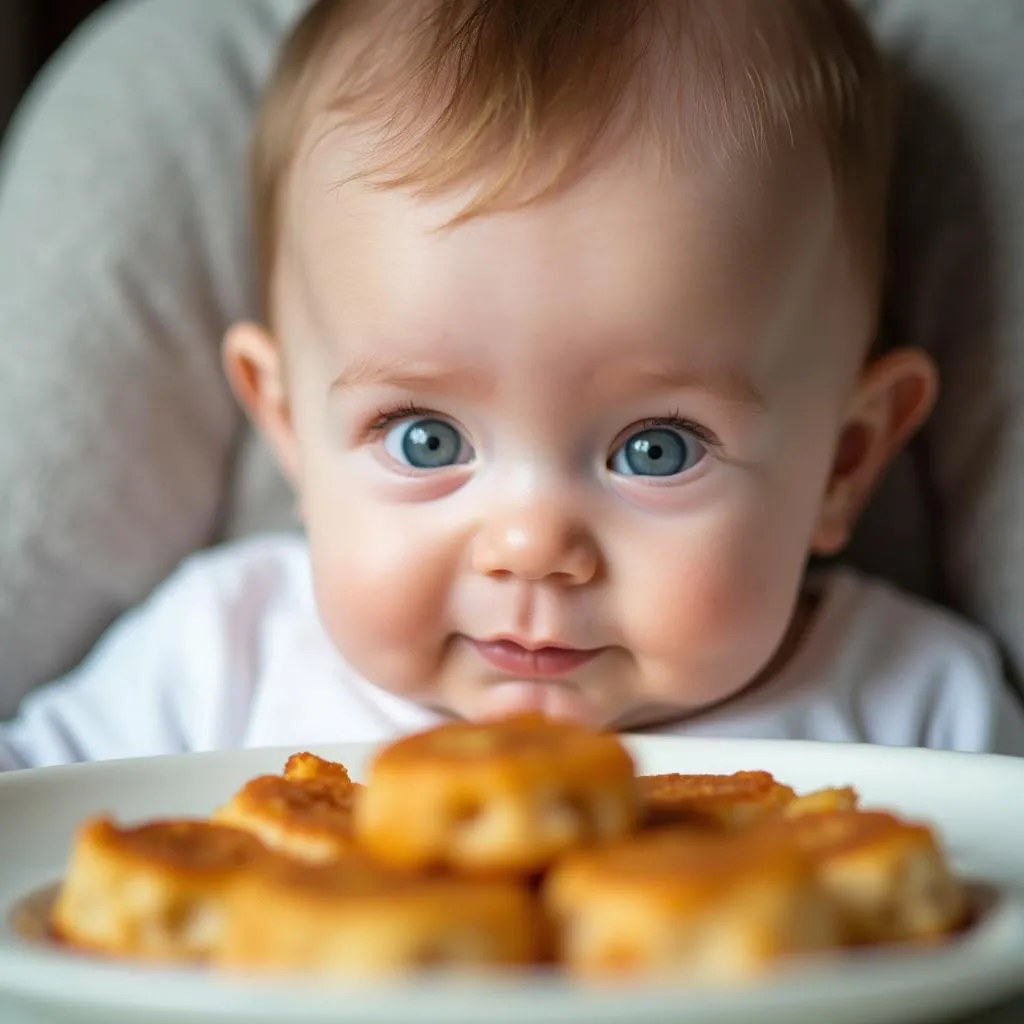 Baby Smelling Food