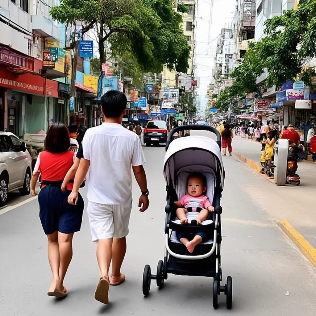 Baby stroller in Da Nang city