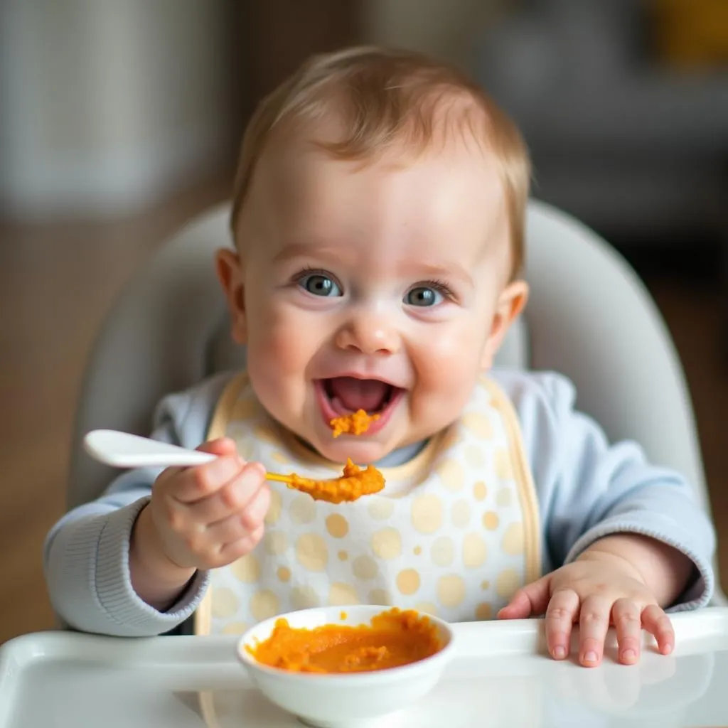 Baby Trying First Foods