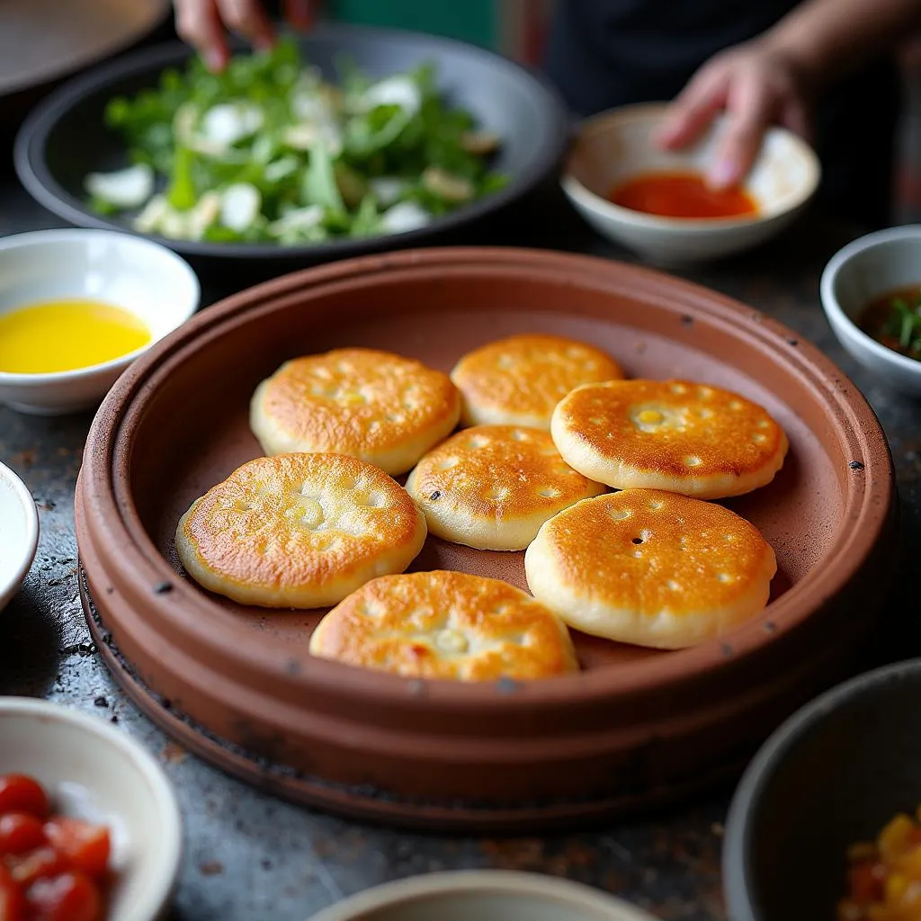 mini-savory-pancakes-dipping-sauce