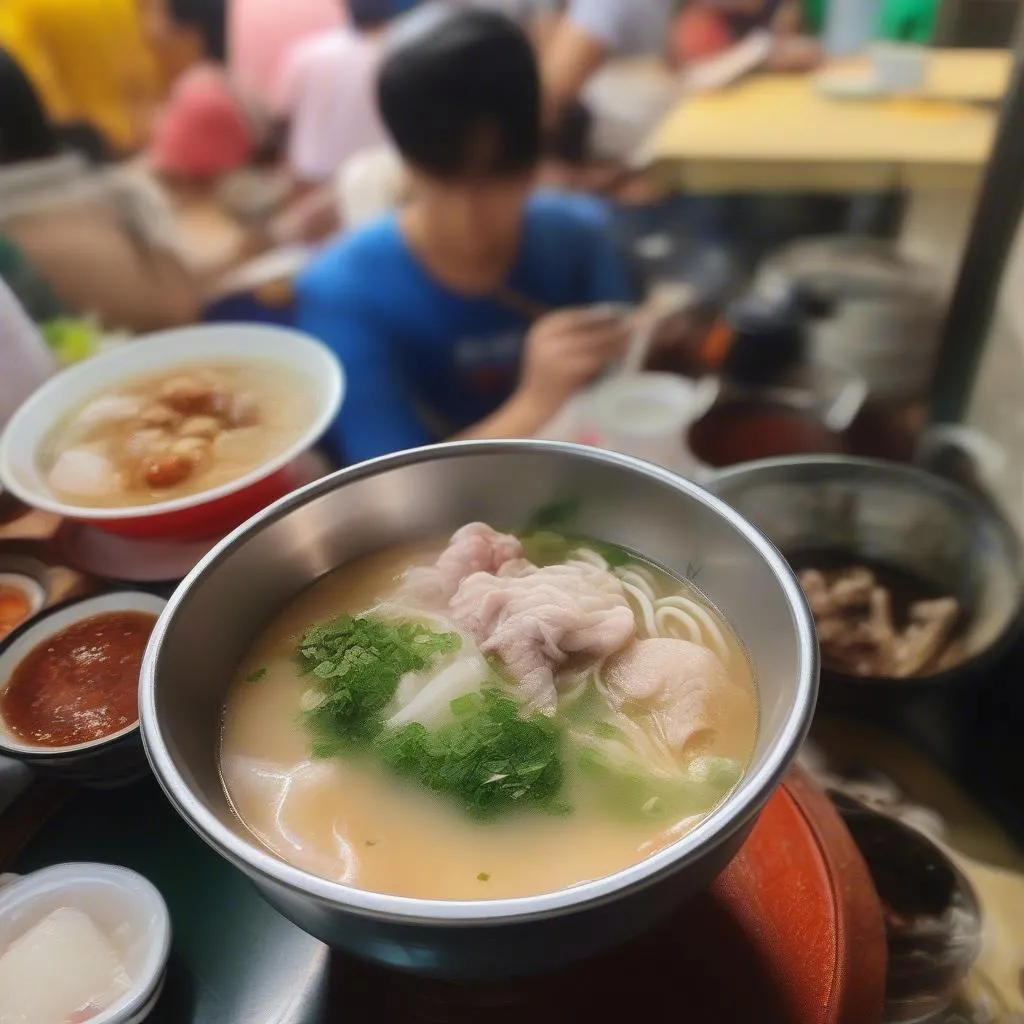 Banh Canh Gio Heo at a Vung Tau street food stall