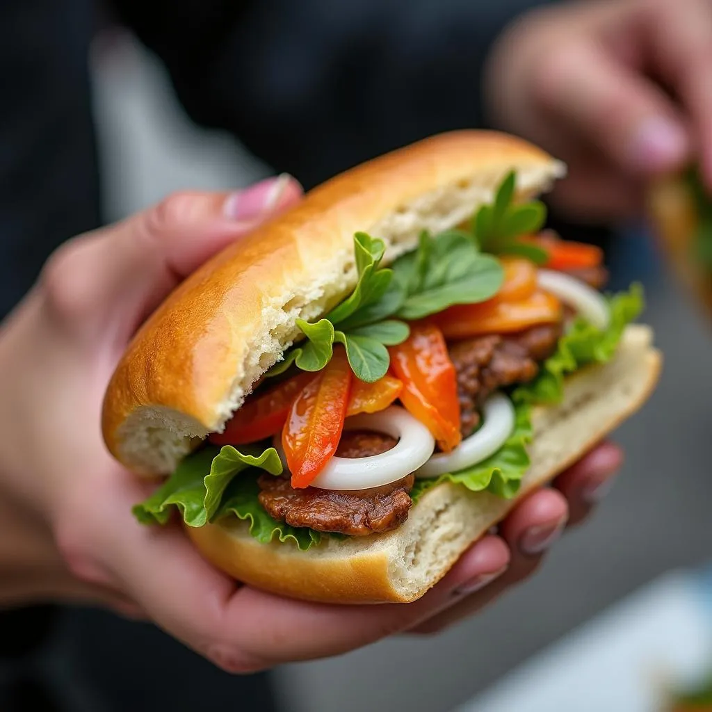 Banh mi Hanoi street food