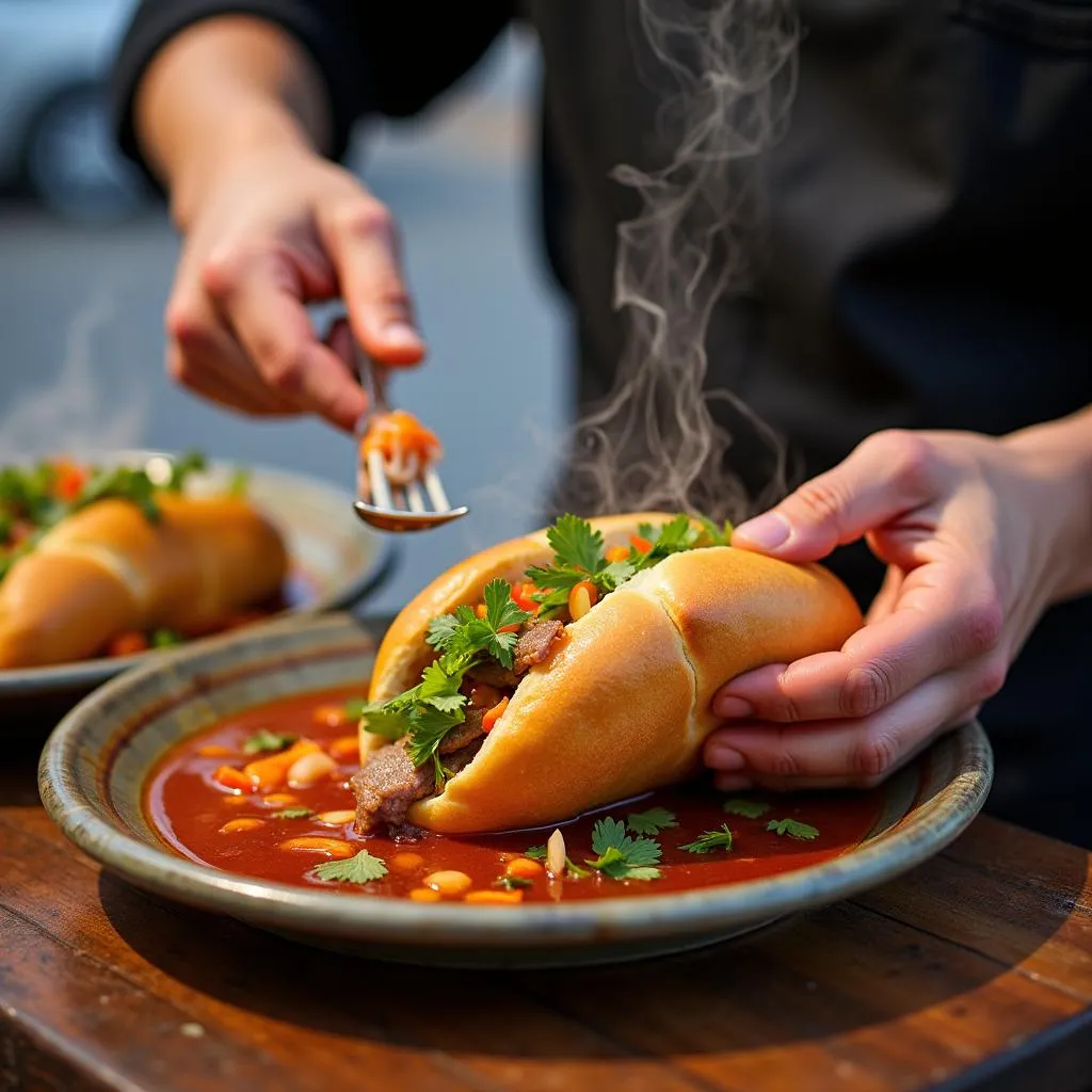 Hanoi street food banh mi