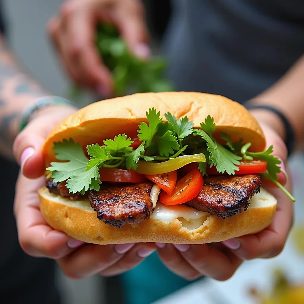 Delicious Banh Mi Street Food in Hanoi