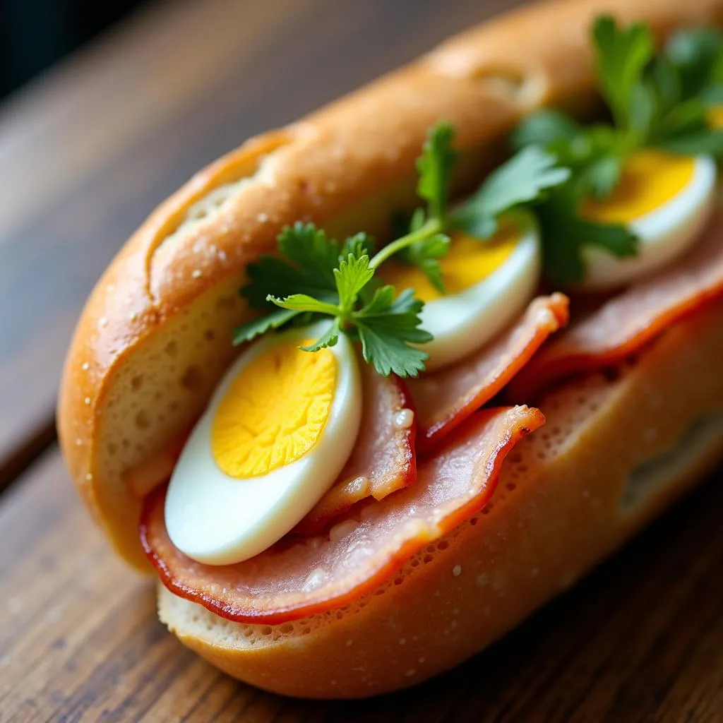 Banh Mi with Boiled Eggs