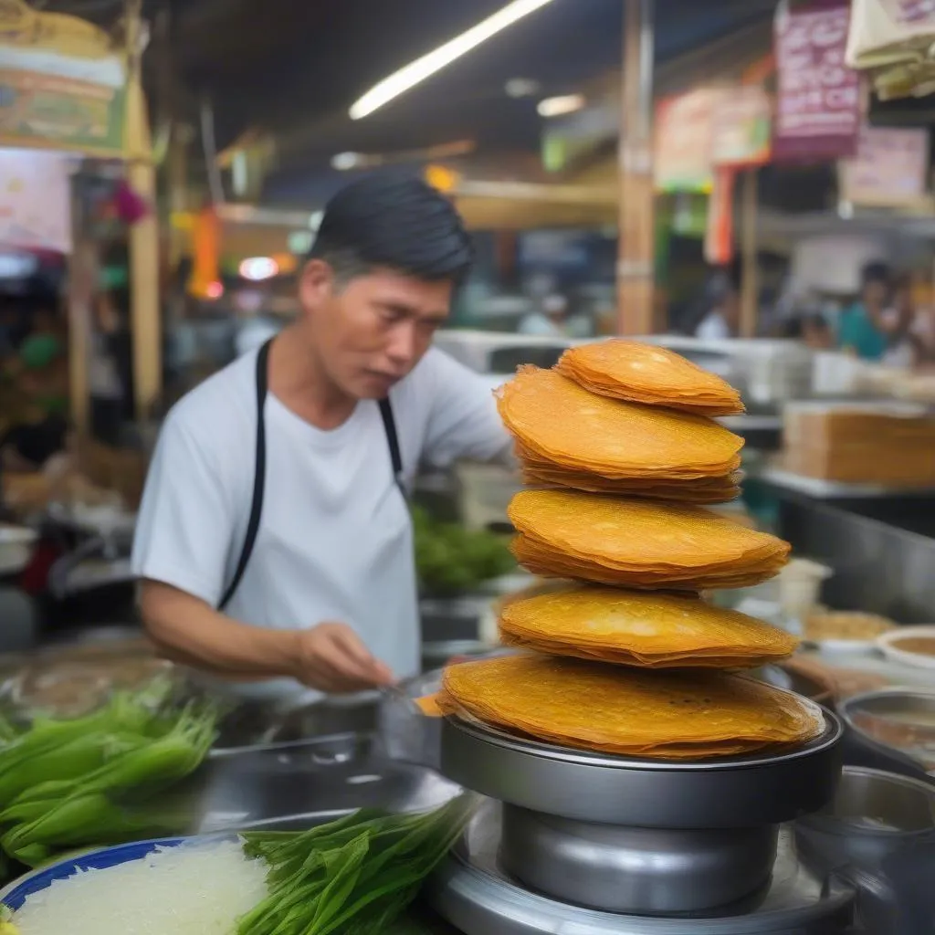 Crispy Banh Xeo at Con Market