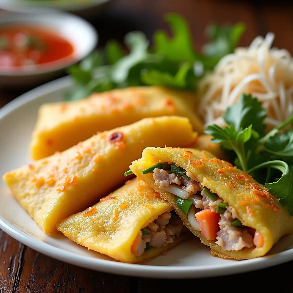 Crispy Bánh Xèo in Hanoi: A Popular Street Food Treat