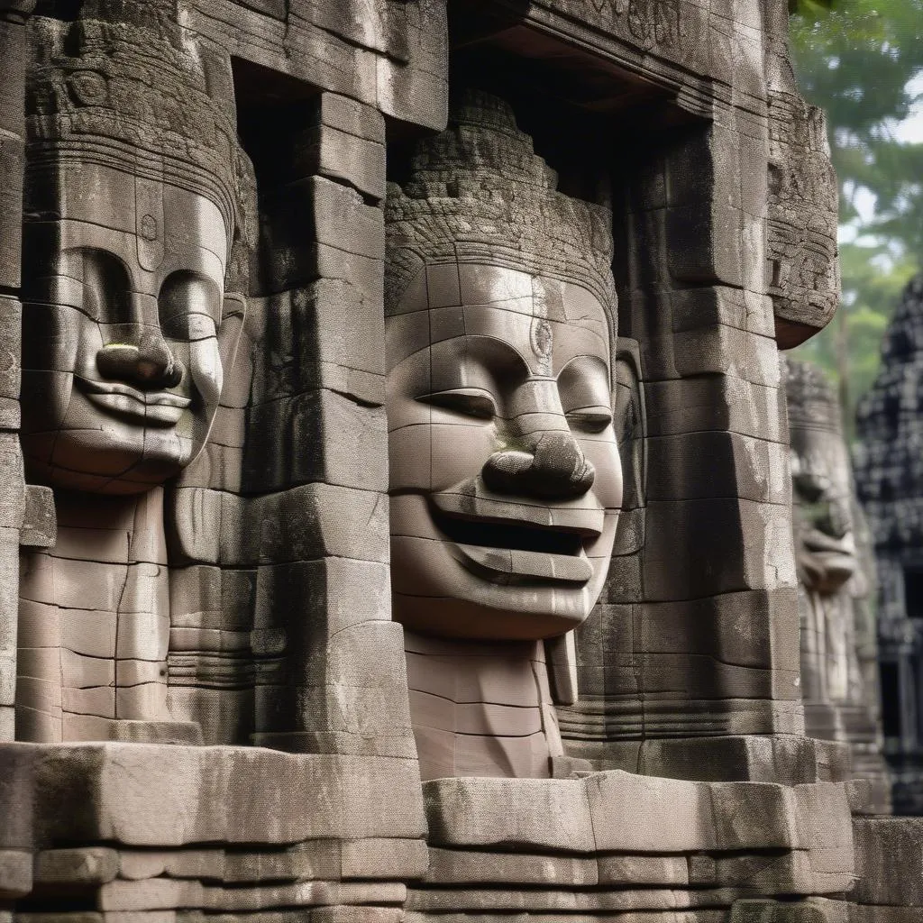 Bayon Temple Smiling Faces