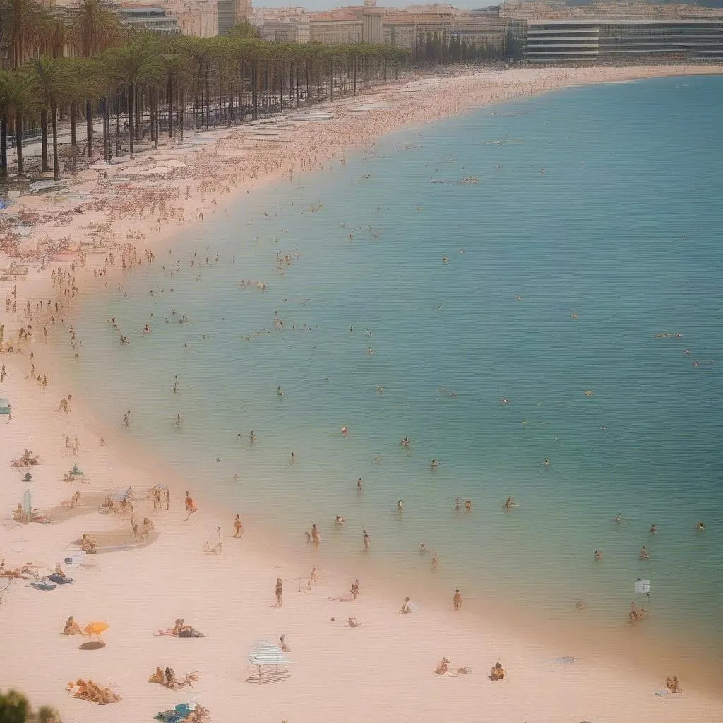 Barcelona beach in summer