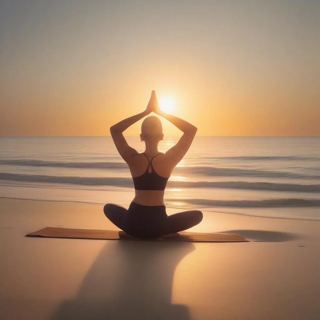 Yoga on beach