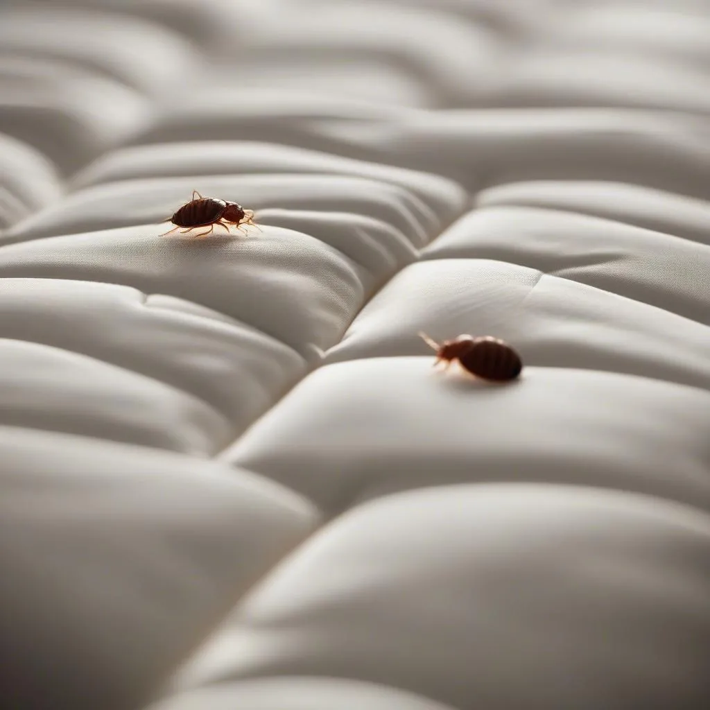 Bed Bugs Hiding in a Mattress