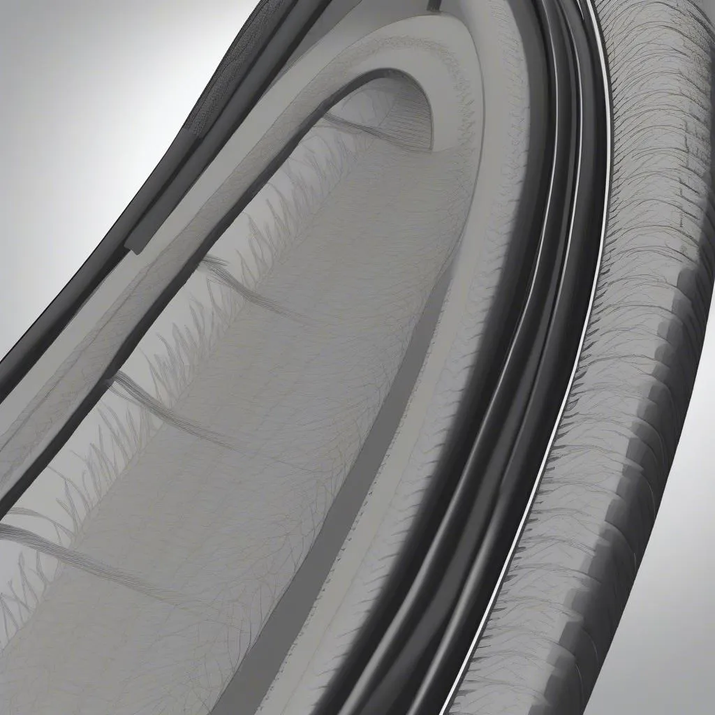 Cross-Section of a Bias Ply Tire