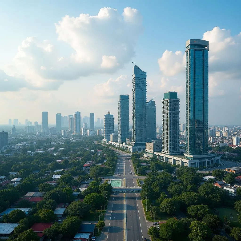 Bien Hoa city skyline Dong Nai province Vietnam