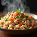 Brown rice bowl with vegetables