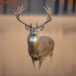 Buck Running Through Field