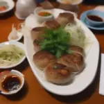 Plate of Bun Cha at Dac Kim Restaurant