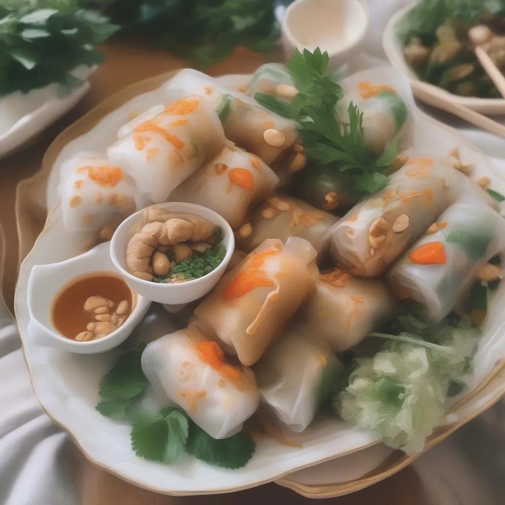 Bun Cha Gio Chay (Vegan Spring Roll Salad)