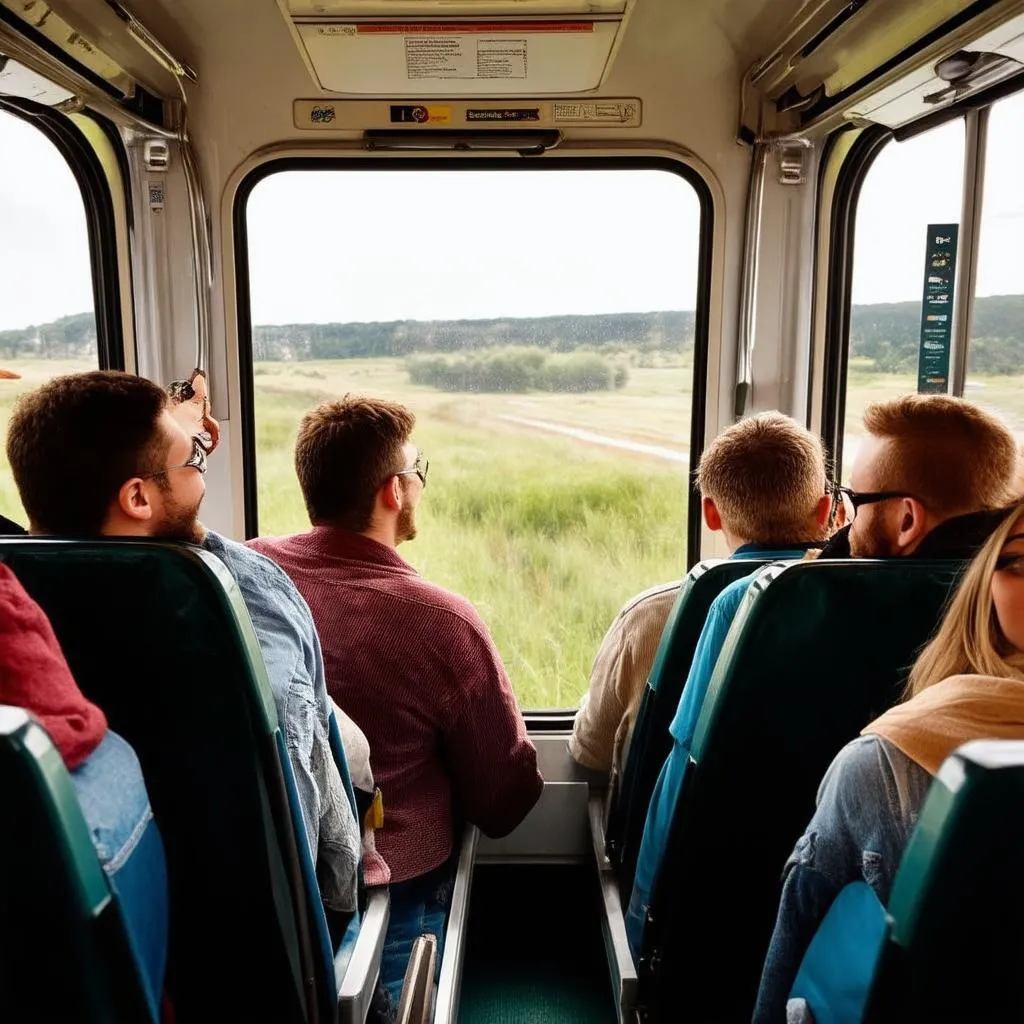 Group on a bus