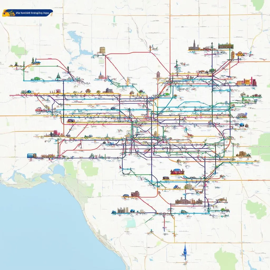 Bus travel map