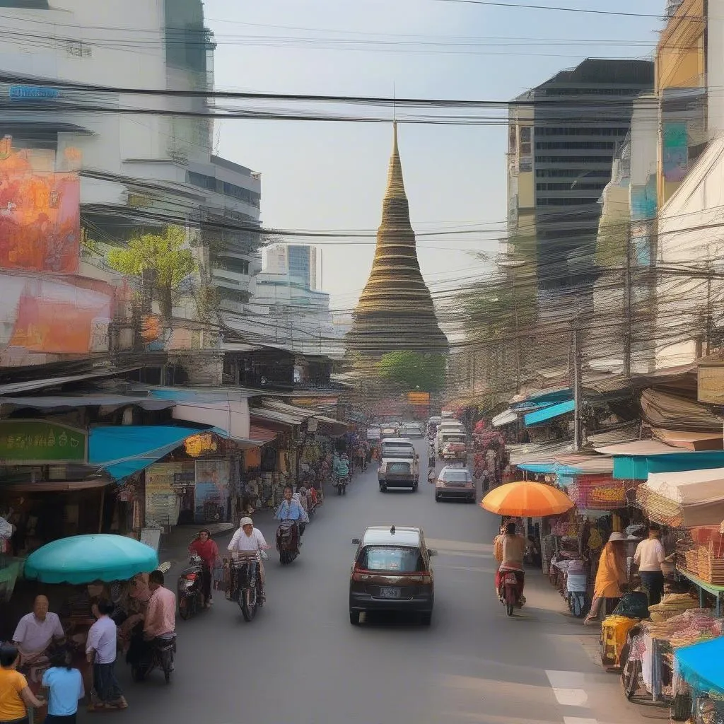 Busy streets of Bangkok