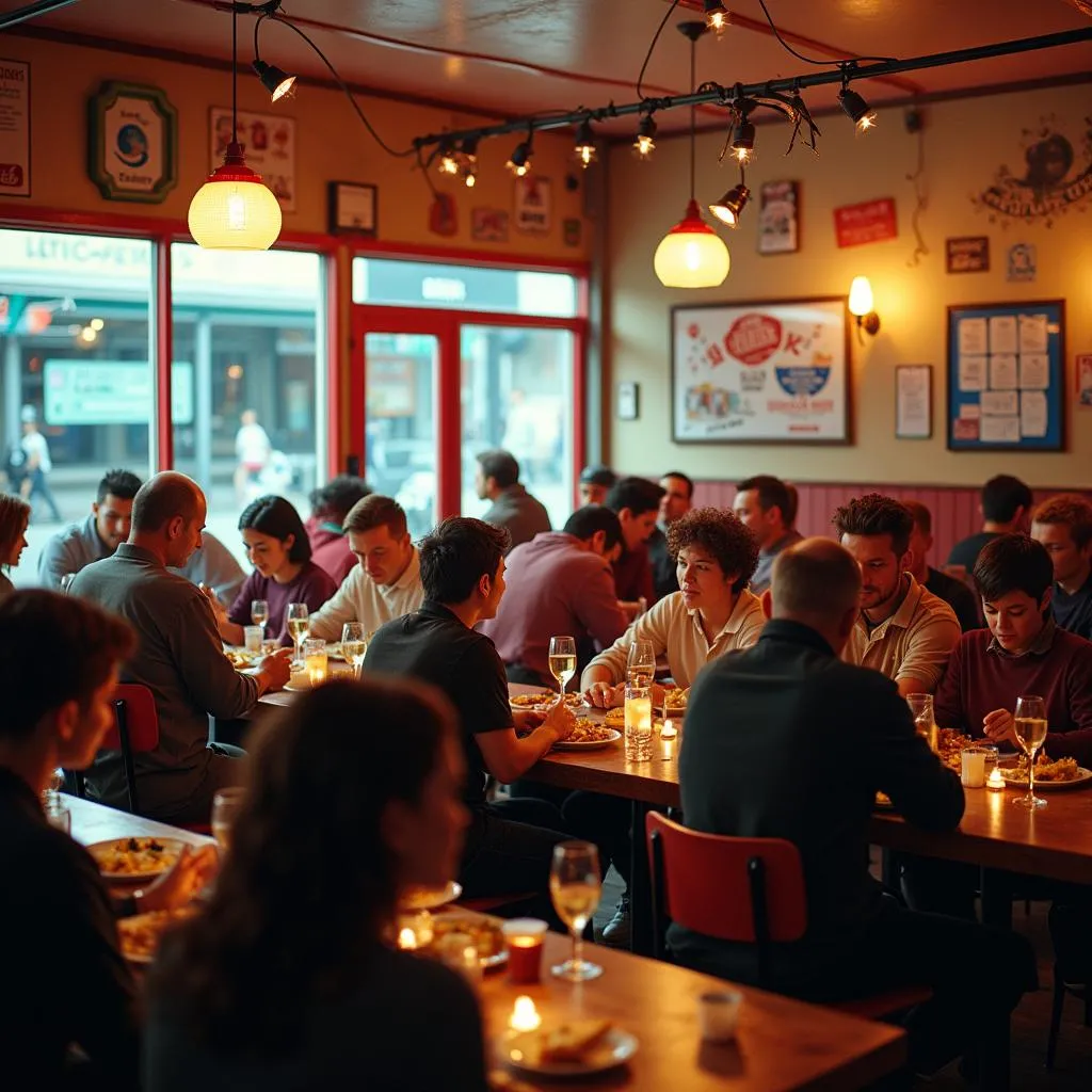 Bustling Local Restaurant