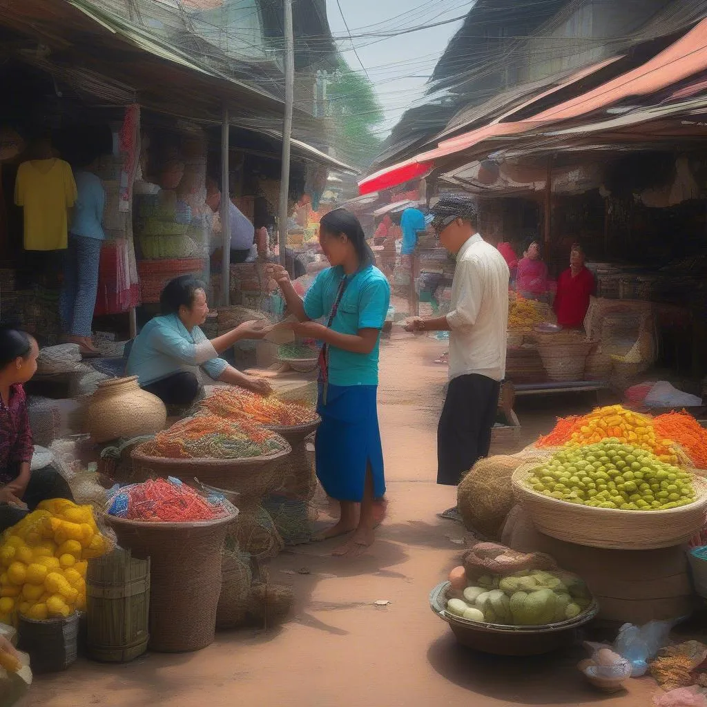 Cambodian Market Negotiation