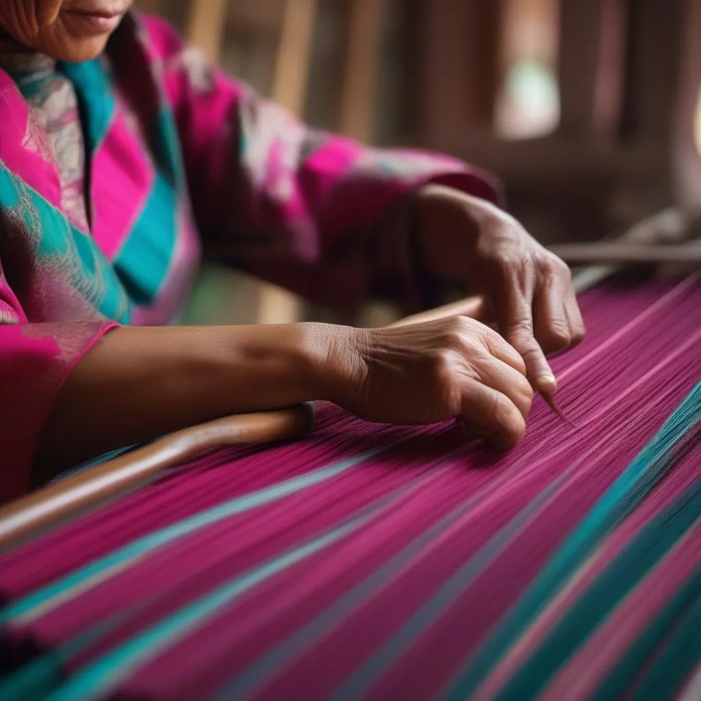 Cambodian Silk Weaving