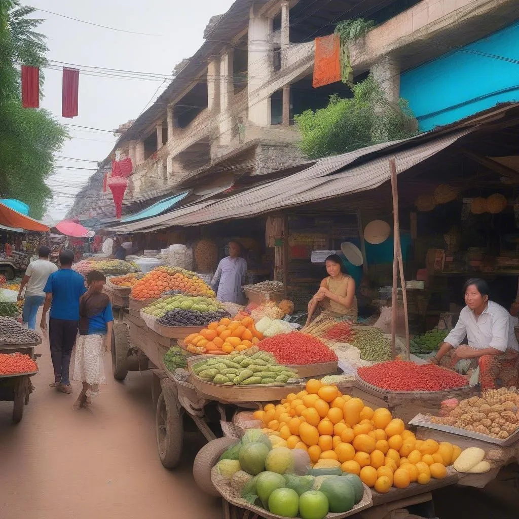 Cambodian market