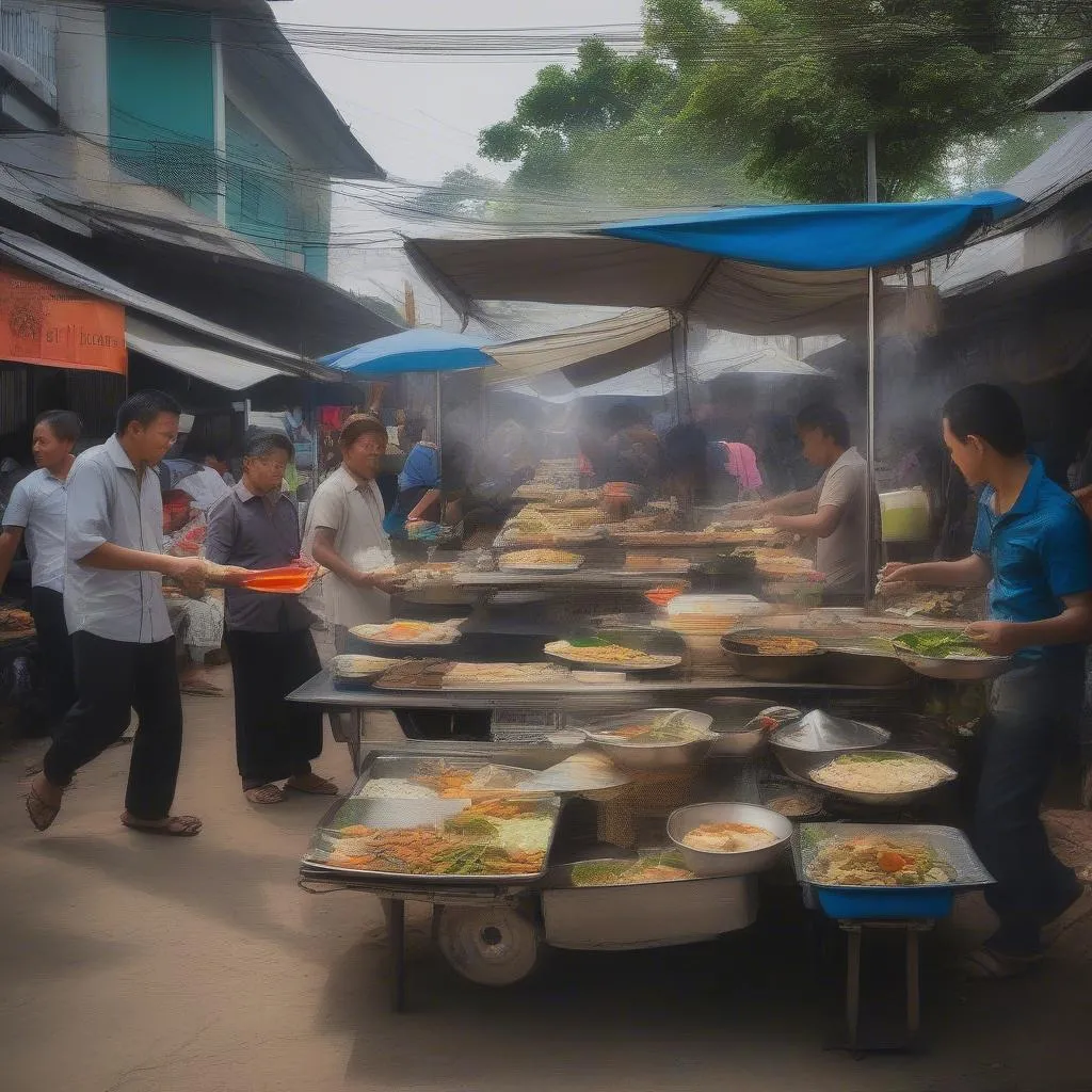 Cambodian street food stall