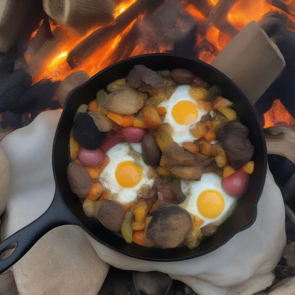 Campfire Baked Eggs