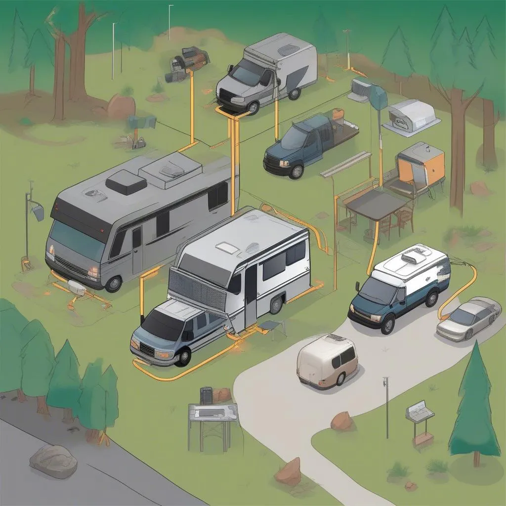 Safe RV camping electrical setup