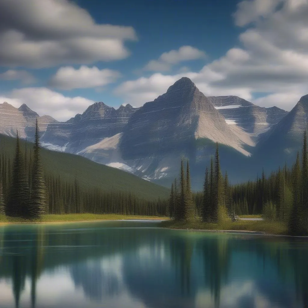 Canadian Rocky Mountains Landscape