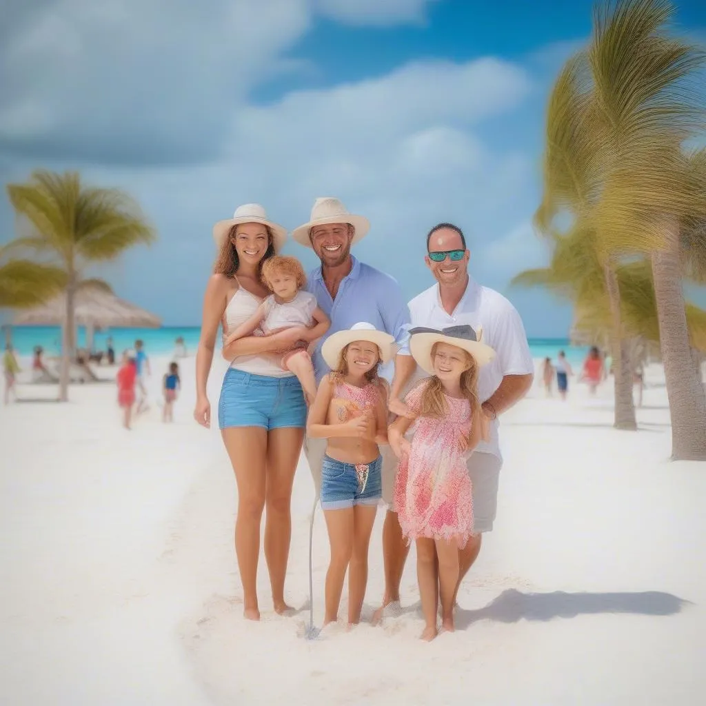 Cancun Beach Family