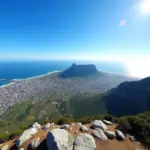 Panoramic view from Lion's Head in Cape Town