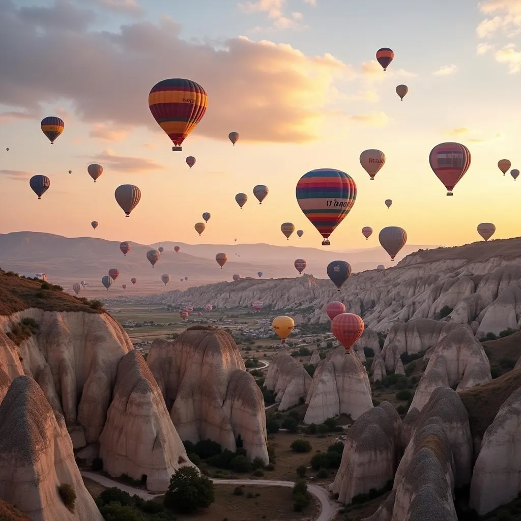 Hot air balloons over Cappadocia