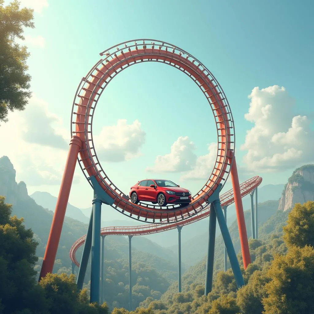 Car Driving Vertical Loop