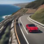 Sports Car on Highway