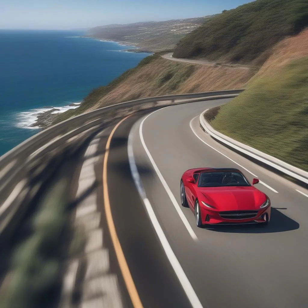 Sports Car on Highway