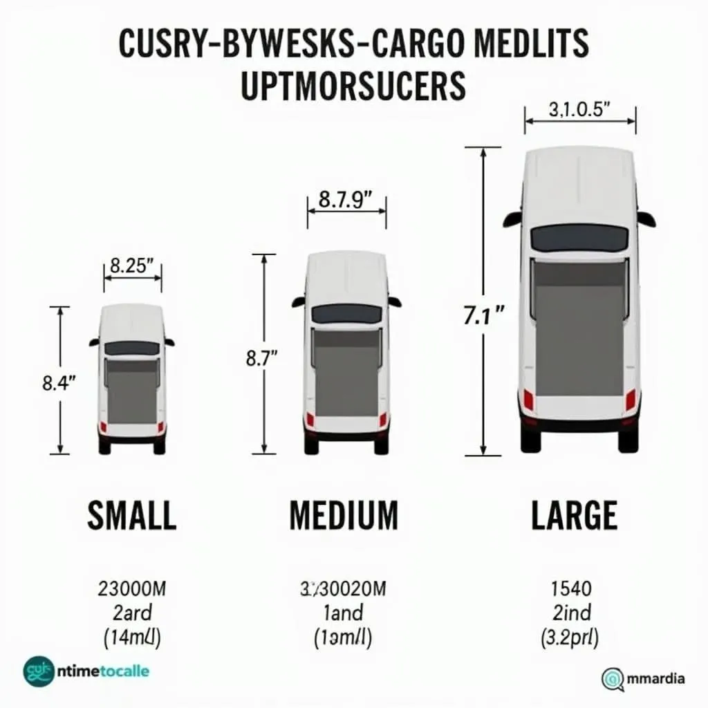 Comparison of different cargo van sizes